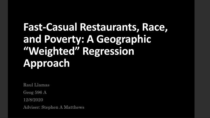 fast casual restaurants race and poverty