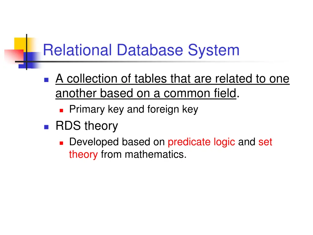 relational database system