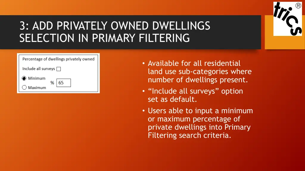 3 add privately owned dwellings selection