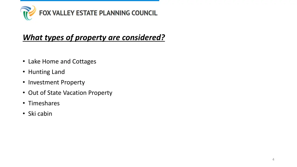 what types of property are considered