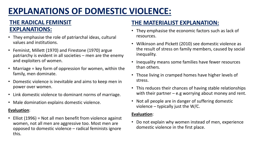 explanations of domestic violence the radical