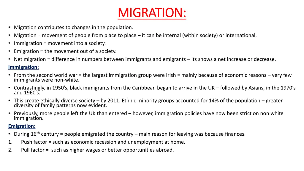 migration migration