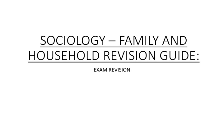 sociology family and household revision guide