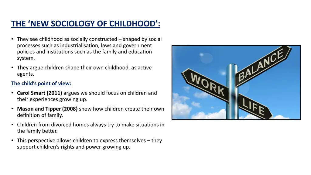 the new sociology of childhood