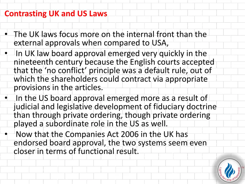 contrasting uk and us laws