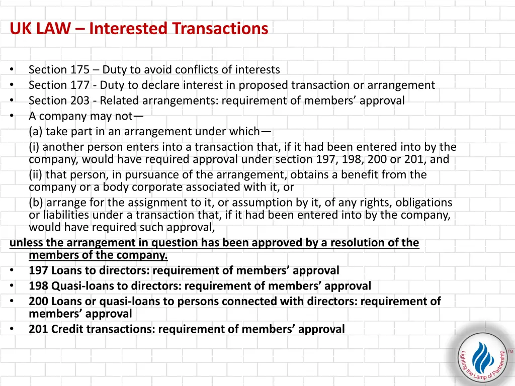 uk law interested transactions