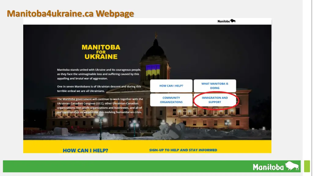 manitoba4ukraine ca webpage