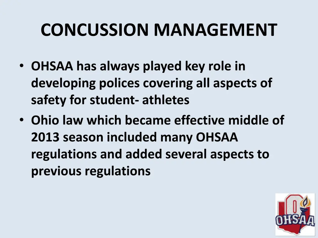 concussion management