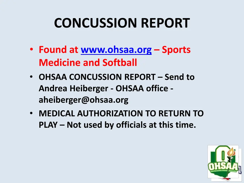 concussion report