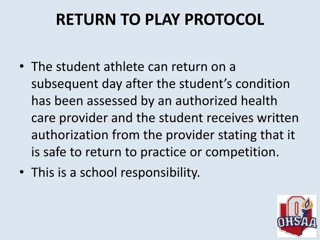 return to play protocol 1