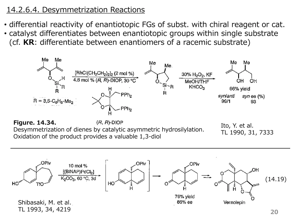 14 2 6 4 desymmetrization reactions