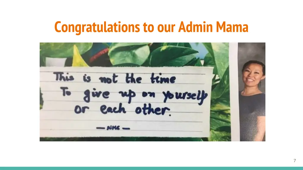 congratulations to our admin mama