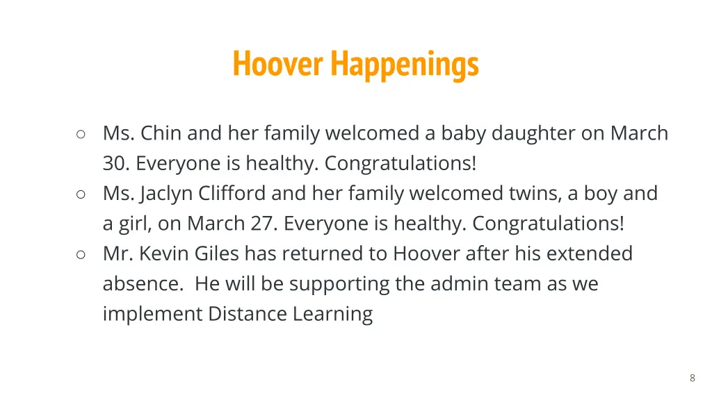 hoover happenings