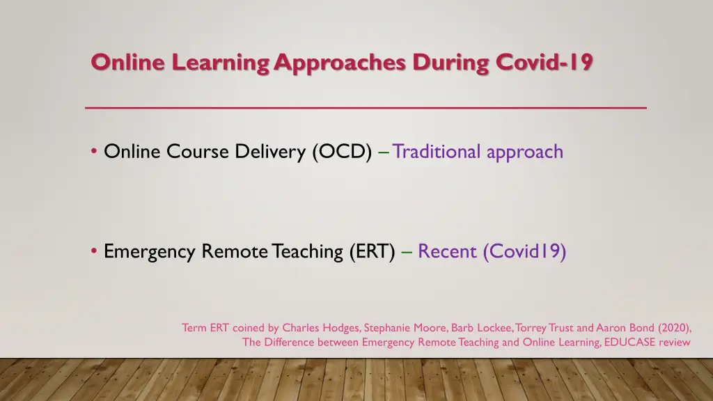 online learning approaches during covid 19