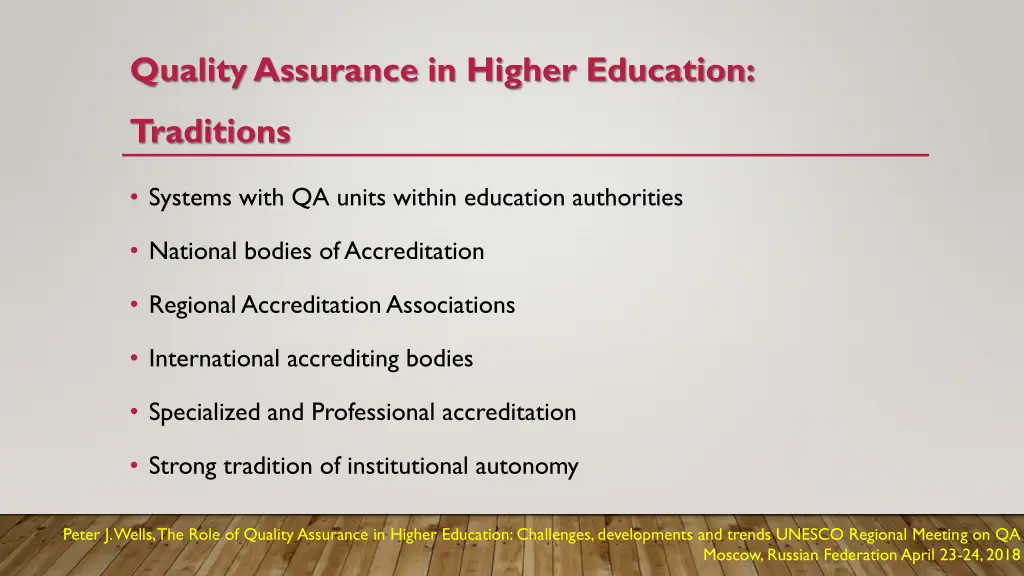 quality assurance in higher education