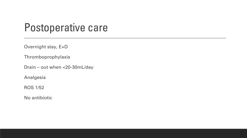 postoperative care