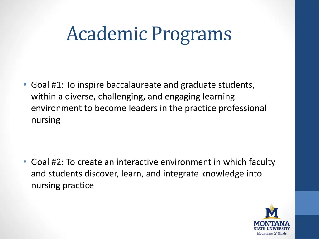 academic programs