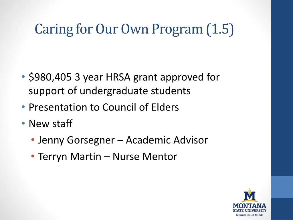 caring for our own program 1 5