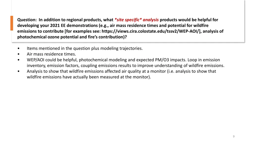 question in addition to regional products what