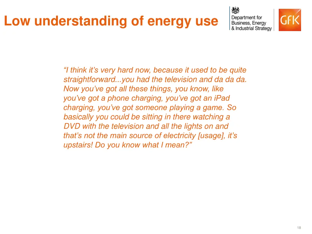 low understanding of energy use 1