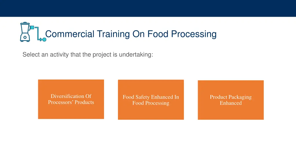 commercial training on food processing