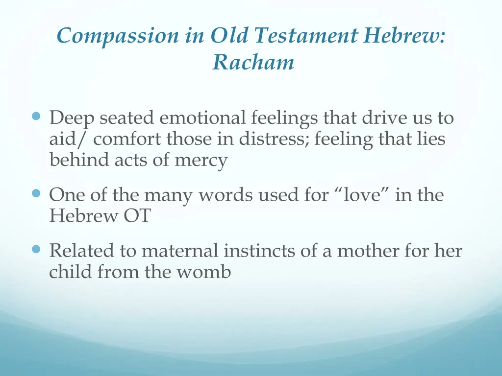 compassion in old testament hebrew racham