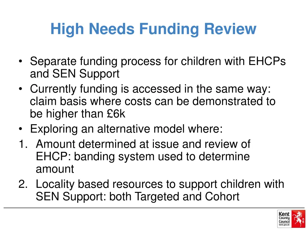 high needs funding review