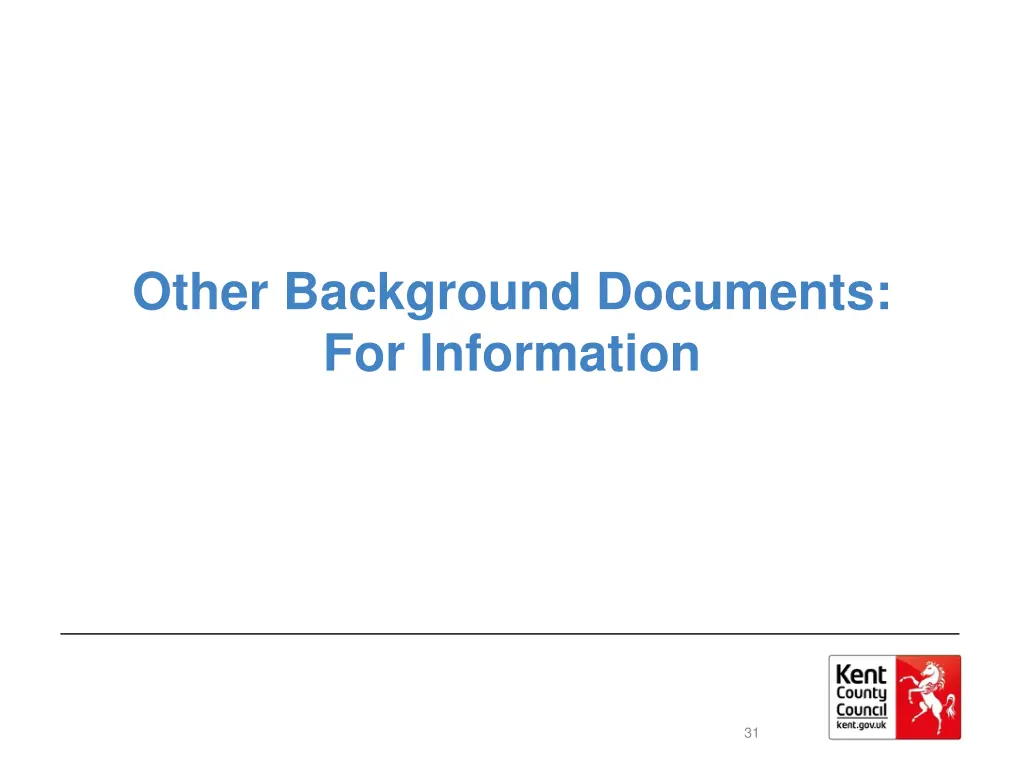 other background documents for information