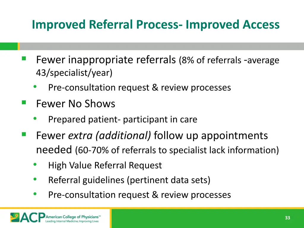 improved referral process improved access