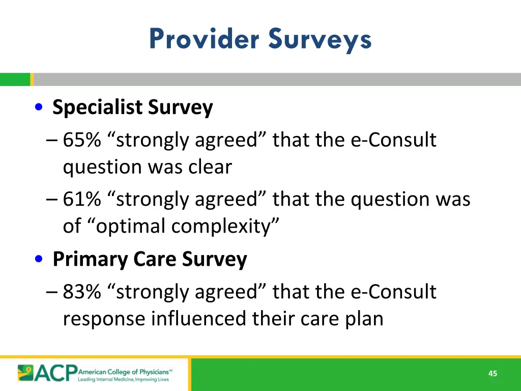 provider surveys