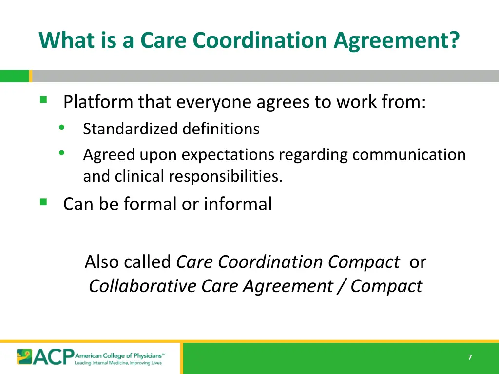 what is a care coordination agreement