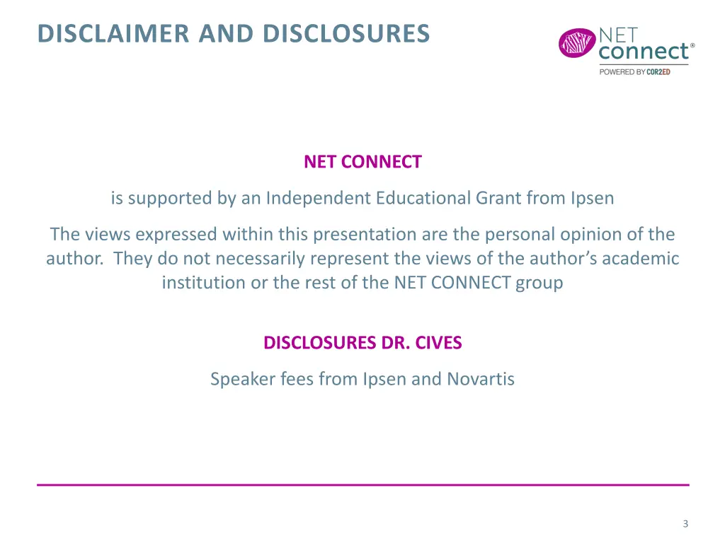 disclaimer and disclosures