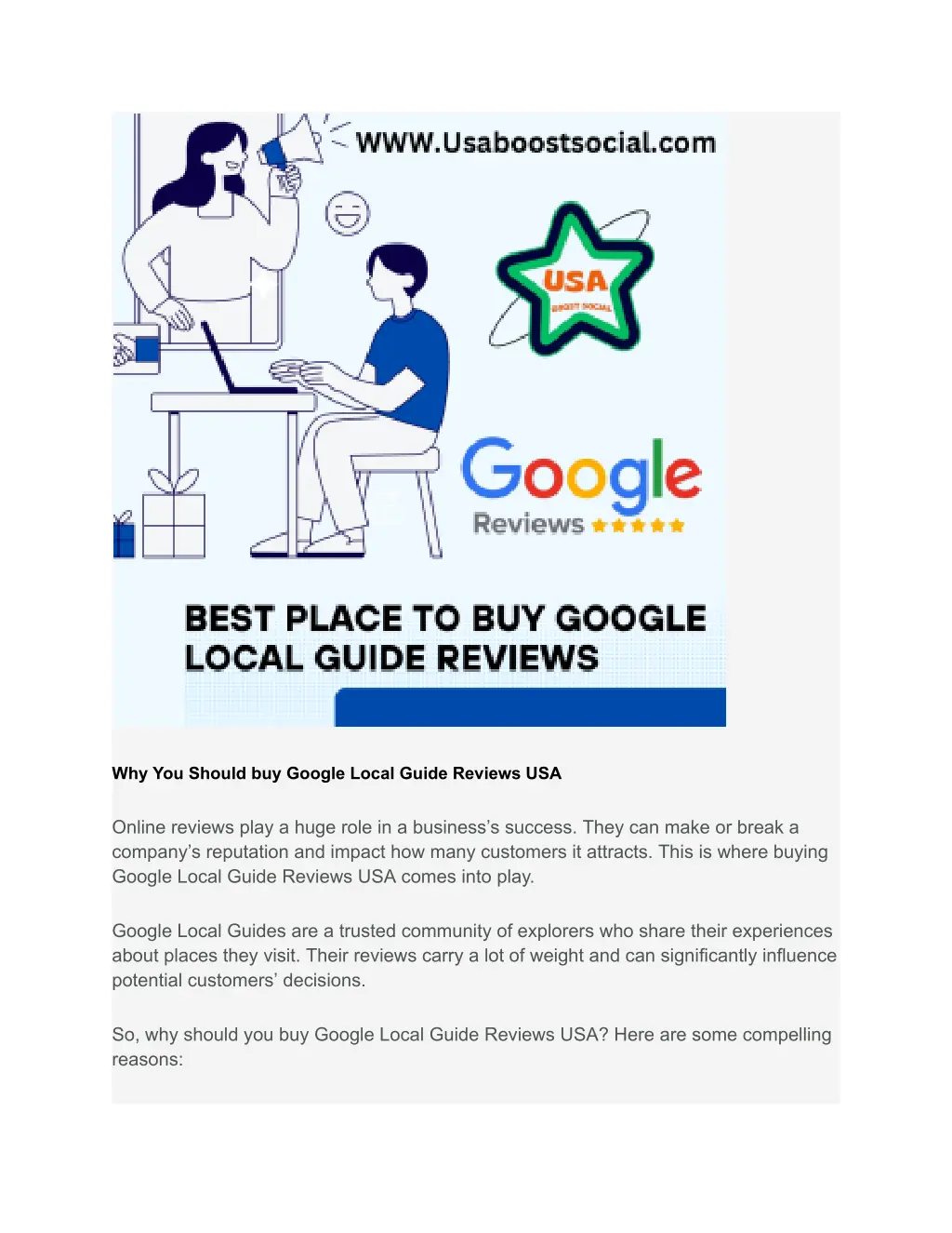 why you should buy google local guide reviews usa