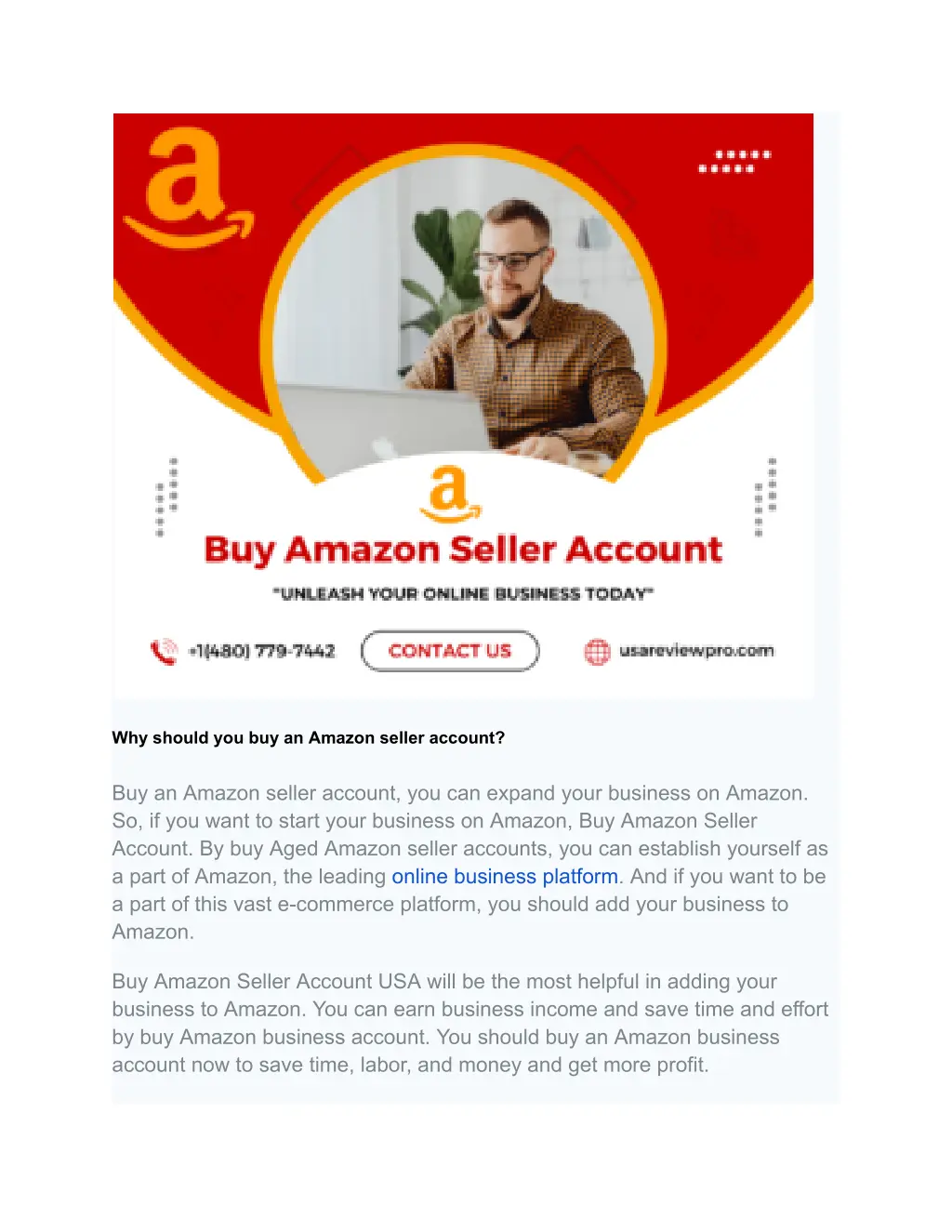 why should you buy an amazon seller account