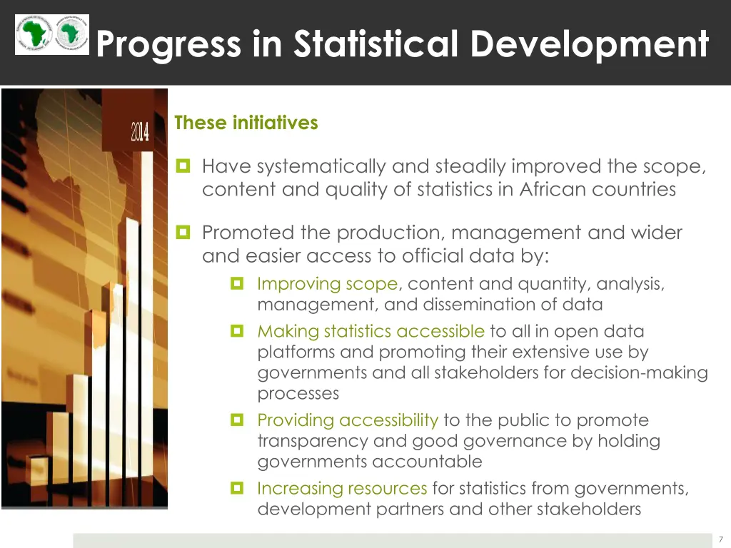 progress in statistical development