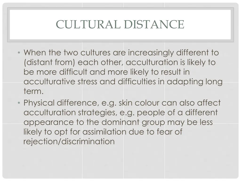 cultural distance