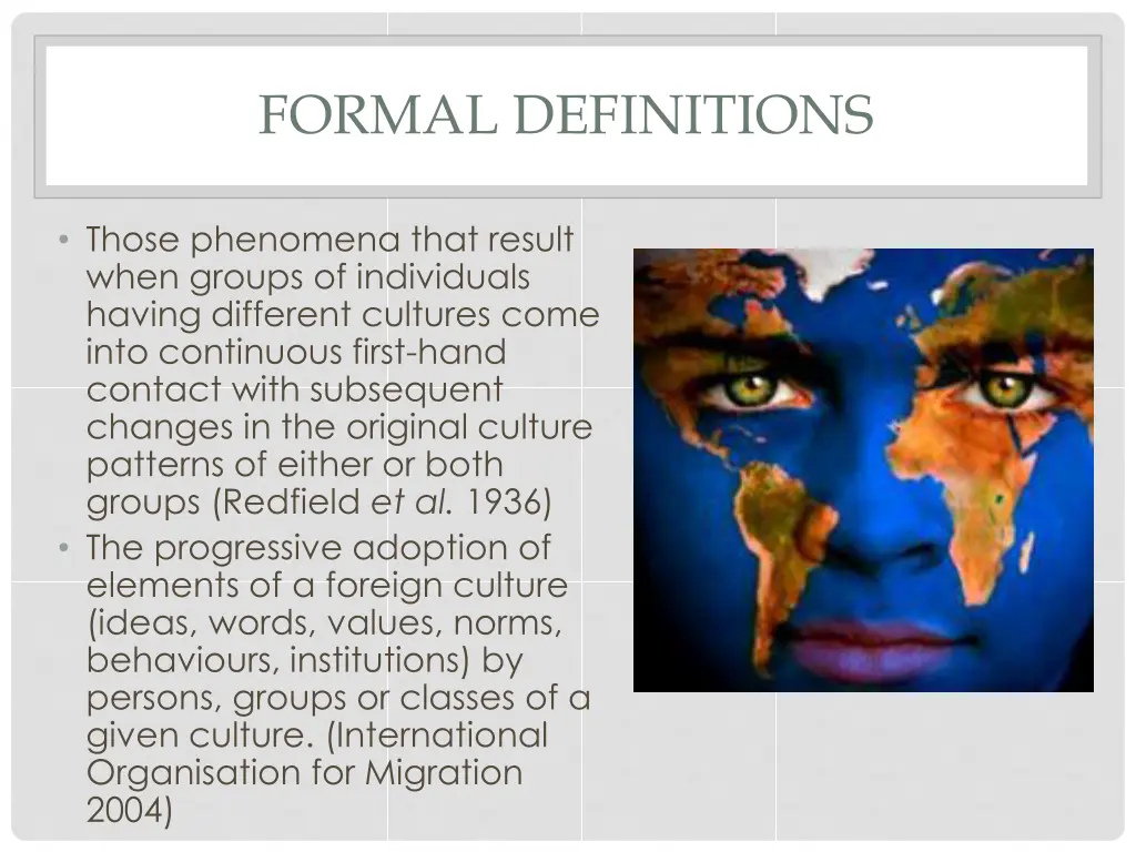 formal definitions