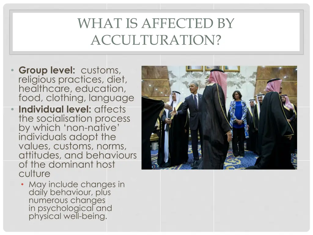 what is affected by acculturation