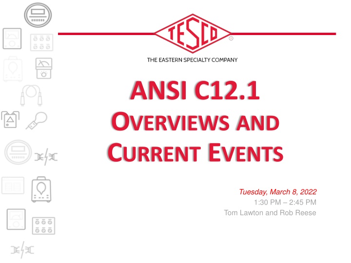 ansi c12 1 o verviews and c urrent e vents