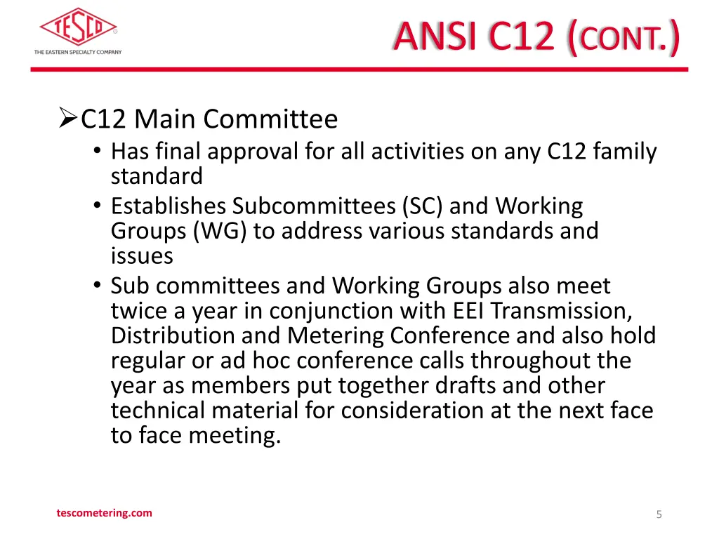 ansi c12 cont