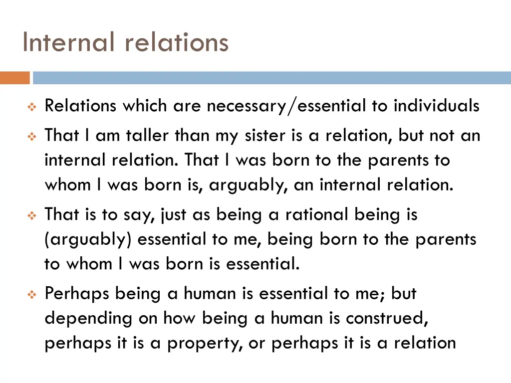 internal relations