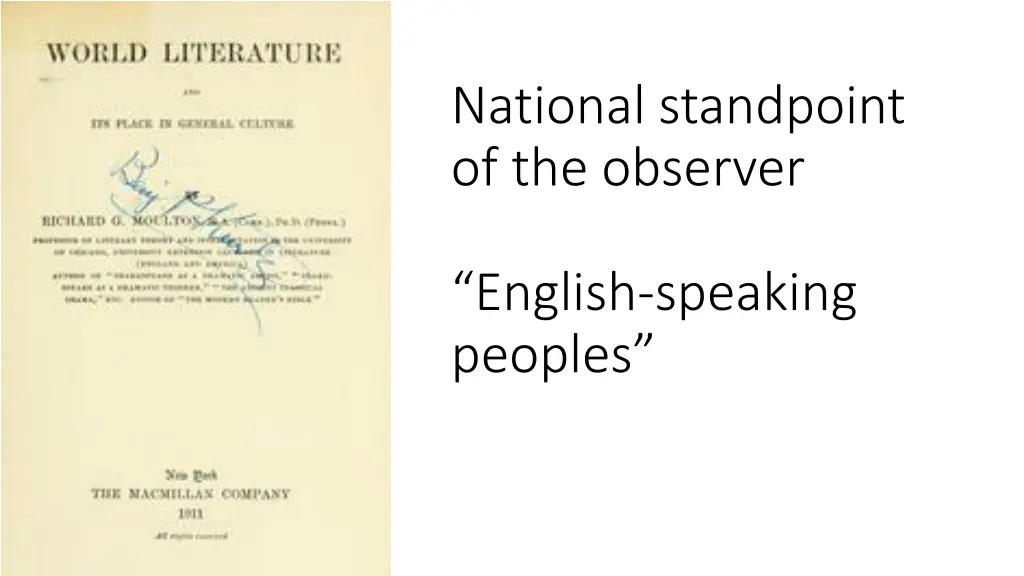 national standpoint of the observer