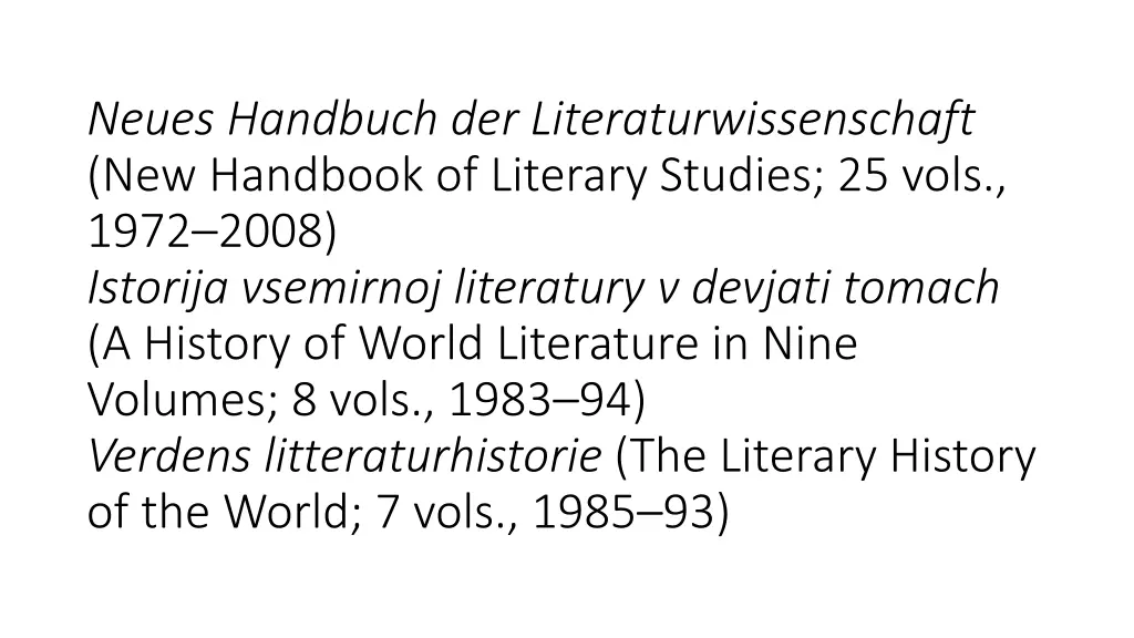 neues handbuch der literaturwissenschaft