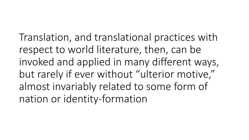 translation and translational practices with