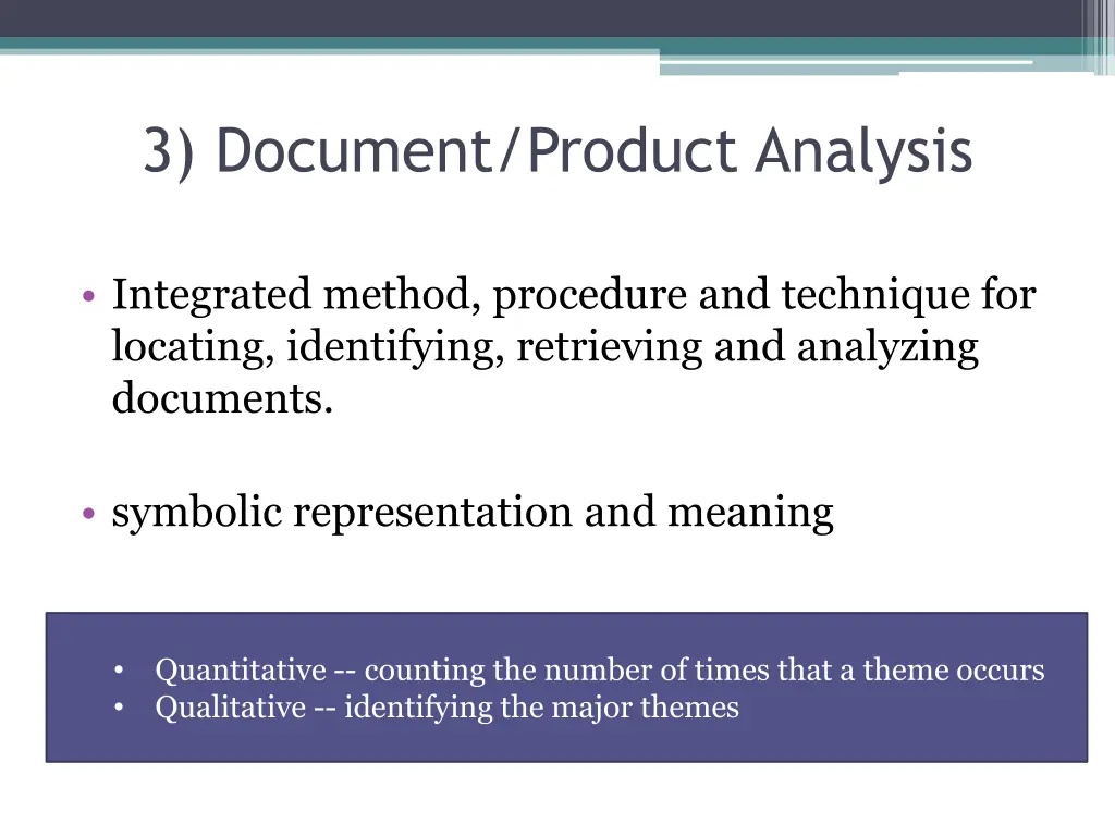 3 document product analysis