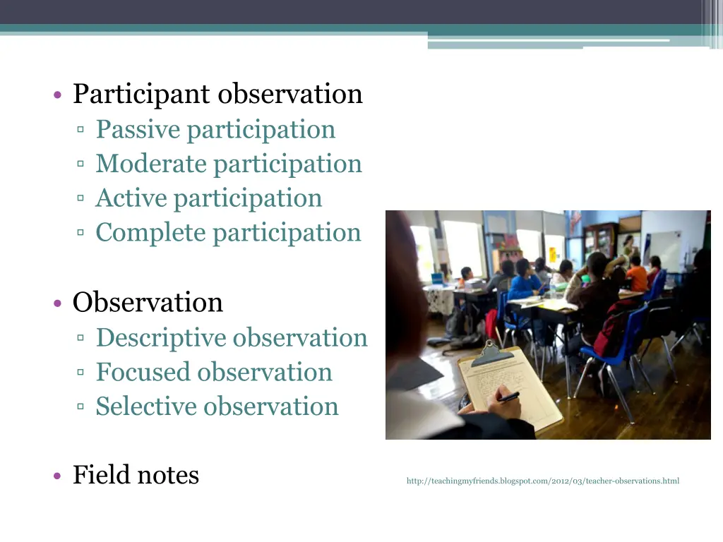 participant observation passive participation