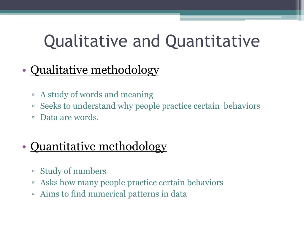 qualitative and quantitative