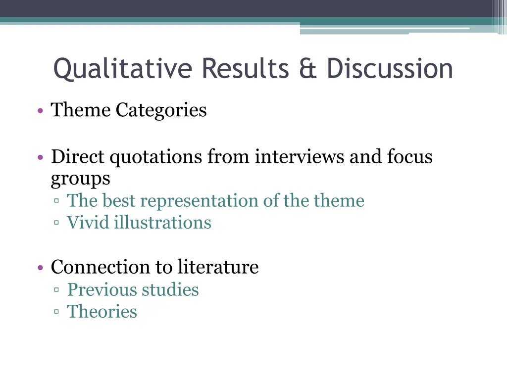 qualitative results discussion