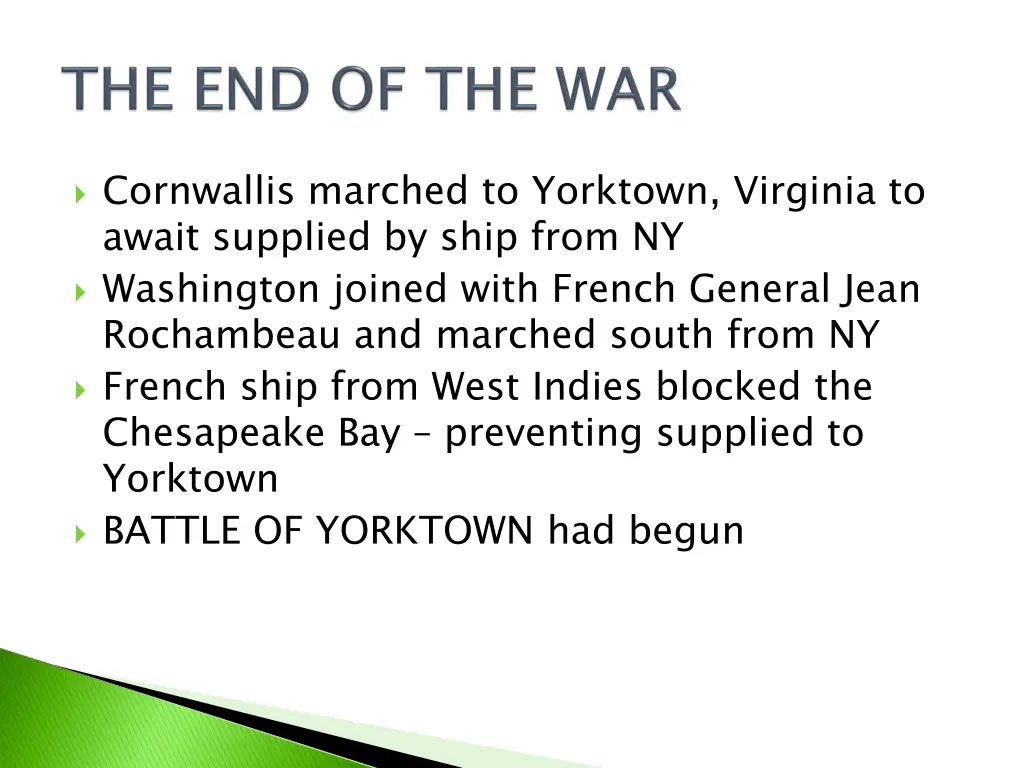 cornwallis marched to yorktown virginia to await