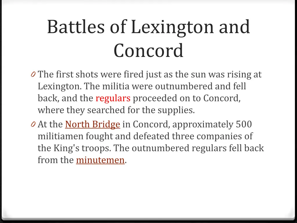 battles of lexington and concord 1